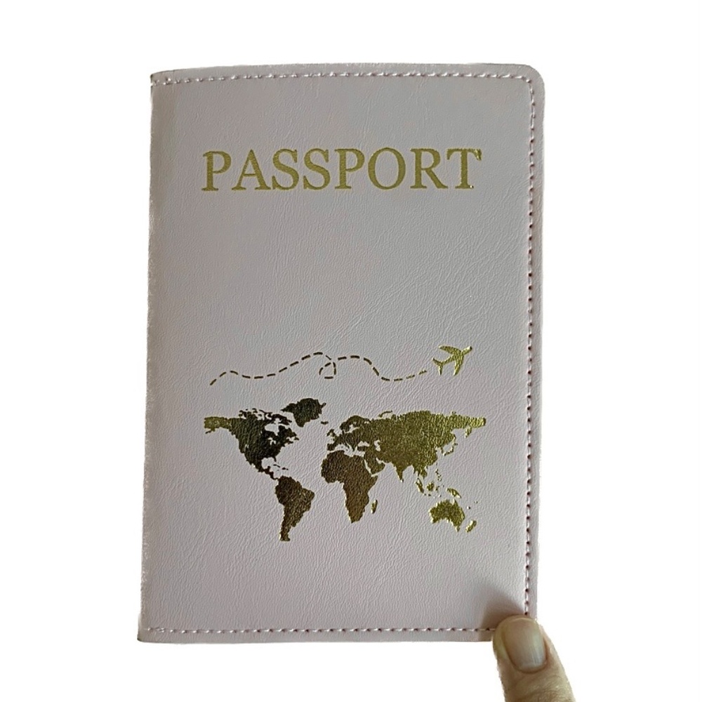 FREE WITH PURCHASE Pink and Gold Lightweight Travel Passport Holder (NWOT)